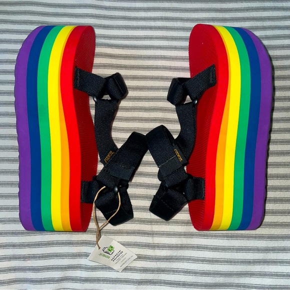 Unisex Teva Flatform Universal Rainbow Pride - Picture 4 of 5